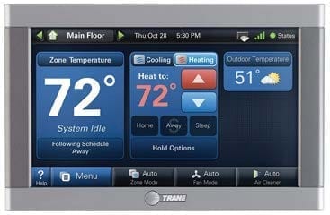 A programmable thermostat