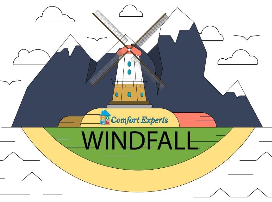An illustration of a windmill | Windfall Referral Program