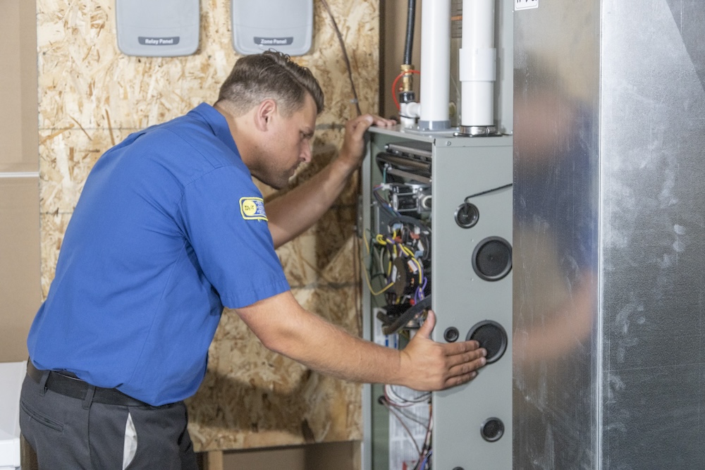 employee working on equipment