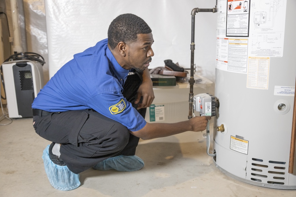 employee working on equipment