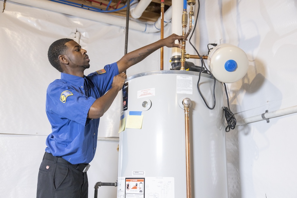 employee working on equipment